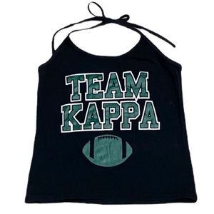 MSU KKG Black Halter Crop Top